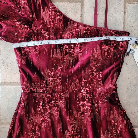 NWT KENSIE Burgundy Velvet Midi Dress sz 6 - Picture 15 of 16
